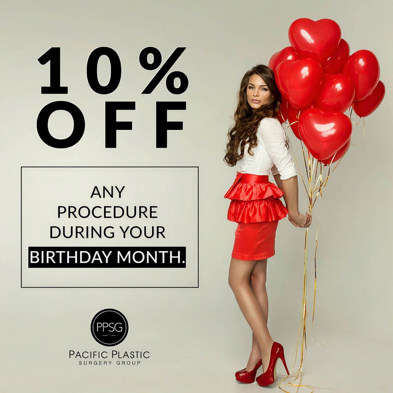 10% off birthday month procedures promotion image