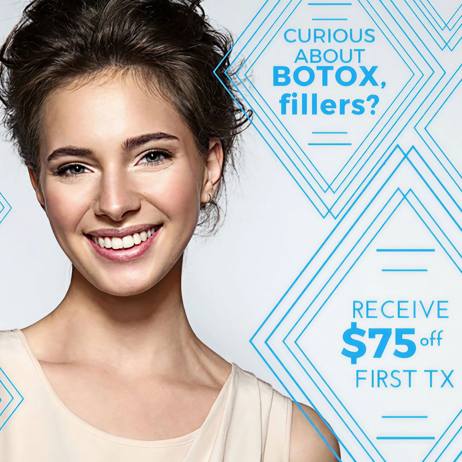 Promotional image for Botox and fillers discount.