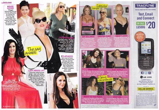 Celebrity fashion commentary and humorous awards.