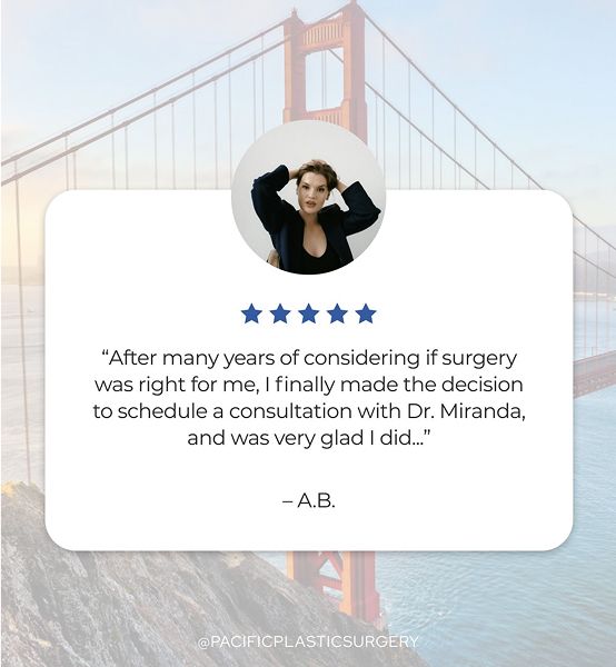 Patient testimonial about surgery consultation experience.