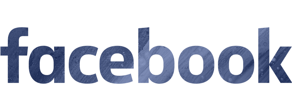 Facebook logo in blue color scheme.